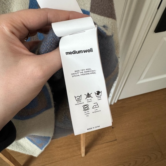 Mediumwell Geometric Pattern Oversize Wool Sweater - Size S - Korean Fashion - Picture 5 of 8